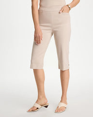 Chico's Sale Smokey Taupe Brigitte™ Slim Rivet Pull-On Capri Pant