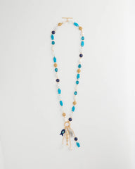 Chico's For Sale Blue Multi Convertible Turquoise Fish Charm Necklace
