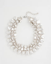 Chico's Outlet Silver Chunky Silver Multi-Strand Necklace