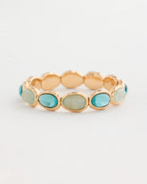 Chico's On Sale Light Blue Quartz Stone Large Stretch Bracelet