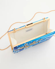 Chico's Discount Blue Embellished Scenic Clutch
