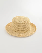 Chico's Outlet Natural Straw Embroidered Beach Hat