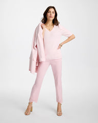 Chico's On Sale Sweet Blossom Space Dyed Ruched V-Neck Pullover Sweater