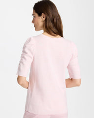 Chico's On Sale Sweet Blossom Space Dyed Ruched V-Neck Pullover Sweater