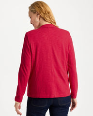 Chico's Sale Cherry Lush Slub Knit Blazer