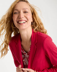 Chico's Sale Cherry Lush Slub Knit Blazer