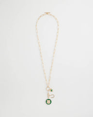 Chico's On Sale Green Lucky Charm Twice As Nice Necklace