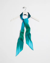 Chico's Sale Topanga Green Printed Tie-Dye Skinny Scarf