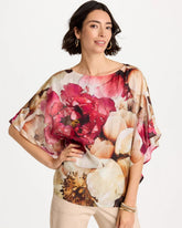 Chico's Online Ecru Boatneck Printed Poncho