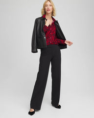 Chico's On Sale Carmine Red No Iron™ Vinstra Scrolls Shirt