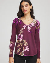 Chico's On Sale Deep Chianti Ella V-Neck Artisanal Pullover Sweater