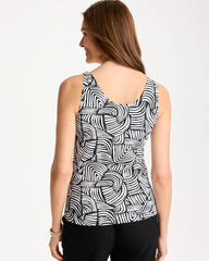 Chico's Sale Black Printed Microfiber Tank