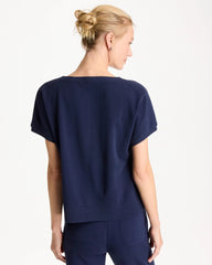 Chico's Sale Passport Blue Zenergy® Gauze French Terry Mix Tee