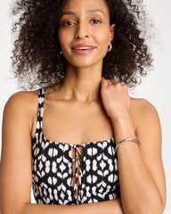 Chico's Online Black/White Gottex Mantra Square Neck One Piece Swimsuit