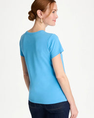 Chico's Sale Blue Tide Perfect Crewneck Tee