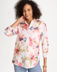 Chico's Online Calypso Coral No Iron™ Stretch Croix Collage Shirt