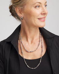 Chico's For Sale Silver Silvertone Long Beaded Necklace