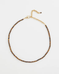 Chico's Online Neutral Genuine Tiger's Eye Stone Necklace
