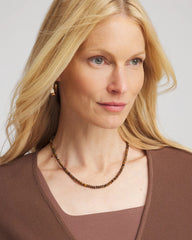 Chico's Online Neutral Genuine Tiger's Eye Stone Necklace