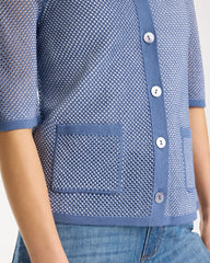 Chico's Sale Blue Haven Mesh Lady Jacket Cardigan