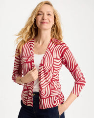 Chico's Online Cherry Lush Geo Summer Romance Cardigan