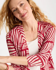 Chico's Online Cherry Lush Geo Summer Romance Cardigan