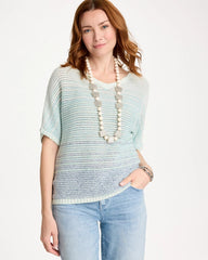 Chico's Sale Passport Blue Space Dyed Pullover Sweater