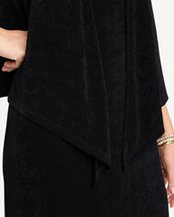 Chico's Online Travelers Black Travelers™ Drape Tie-Front Cardigan