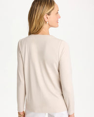 Chico's Discount Smokey Taupe Knit Sequin Cardigan