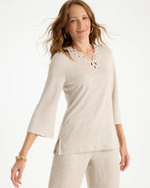 Chico's Online River Rock Embroidered Linen Tee
