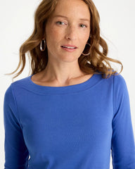 Chico's Sale Amparo Blue Pima 3/4 Sleeve Tee