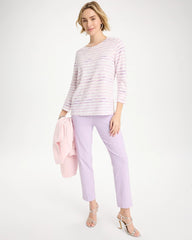 Chico's Discount Pale Sweet Pea Palermo Cotton Slub Tee