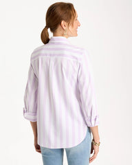 Chico's Discount Orchid Mist No Iron™ Stretch Striped Shirt