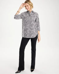 Chico's Sale Black No Iron™ Stretch Printed Popover