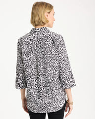 Chico's Sale Black No Iron™ Stretch Printed Popover
