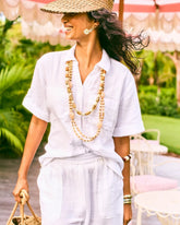 Chico's Discount Alabaster Cotton Gauze Camp Shirt