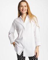 Chico's Outlet Optic White No Iron™ Stretch Splitneck Tunic
