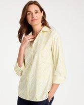 Chico's For Sale Soft Lime Chevron No Iron Stretch Shirt