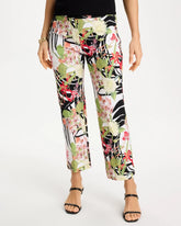 Chico's Outlet Black Tropical Nights Brigitte™ Straight Crop Pant
