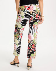 Chico's Outlet Black Tropical Nights Brigitte™ Straight Crop Pant