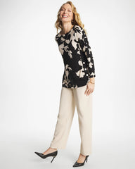 Chico's On Sale Pale Sand Textured Straight Tapered Ankle Pants