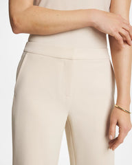 Chico's On Sale Pale Sand Textured Straight Tapered Ankle Pants