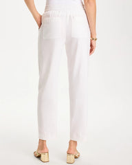 Chico's Online Alabaster Soft-Stretch Linen Straight Tapered Ankle Pants