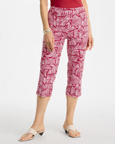 Chico's Sale Cherry Lush Brigitte™ Slim Geo Pull-On Capri Pant
