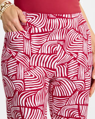 Chico's Sale Cherry Lush Brigitte™ Slim Geo Pull-On Capri Pant