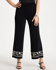 Chico's On Sale Travelers Black Travelers™ Abstract Zebra Cropped Pants