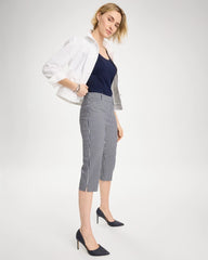 Chico's Online Indigo Emme Slim Striped Capri Pants