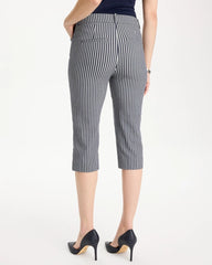 Chico's Online Indigo Emme Slim Striped Capri Pants