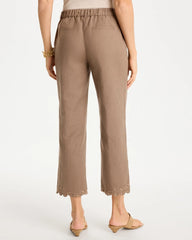 Chico's For Sale Topaz Smoke Linen Fly Front Pants
