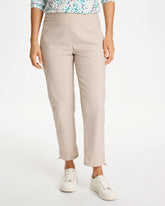 Chico's Sale Smokey Taupe Zenergy® Striped UPF Bungee Crop Pants
